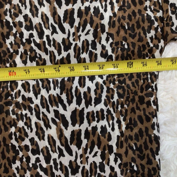 Vintage Sidney Bernstein & Son Sheer Fringe Animal Print Lingerie Coverup OS L M - Picture 7 of 8